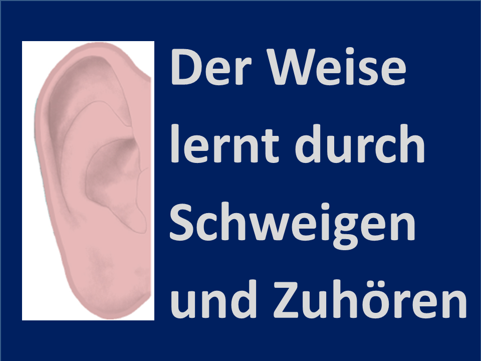 Infografik zum Thema "Schweigen und Zuhören"