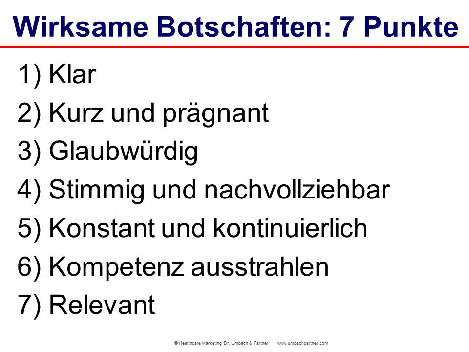Wirksame Botschaften & effektive Aussagen