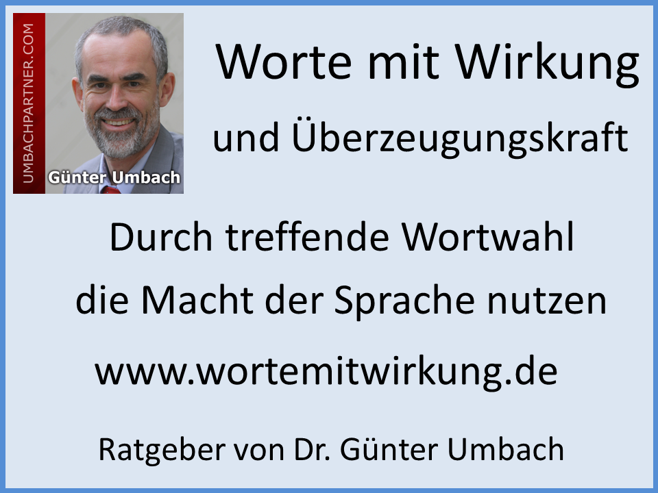 Infografik zum Thema "Worte mit Wirkung und Überzeugungskraft"